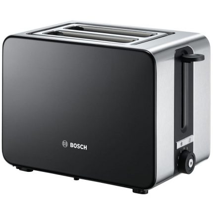 Tostadora TAT7203 BOSCH, 1050 W, 2 Rebanadas en 2 Ranuras, Ajuste de Tostado Regulable, Negro