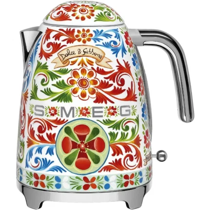 Hervidor Eléctrico KLF03DGEU SMEG, 2400 W, 1.7 L, Estilo Retro, Color Rojo Decorado