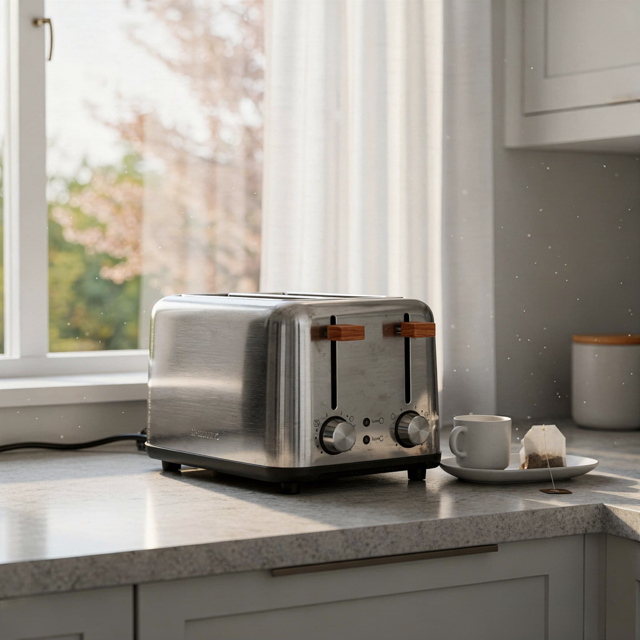 Tostadora sobre fondo claro